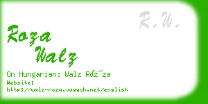 roza walz business card